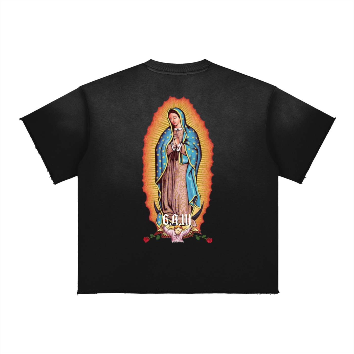 A.M.B Sun Fade Raw Edge T-Shirt