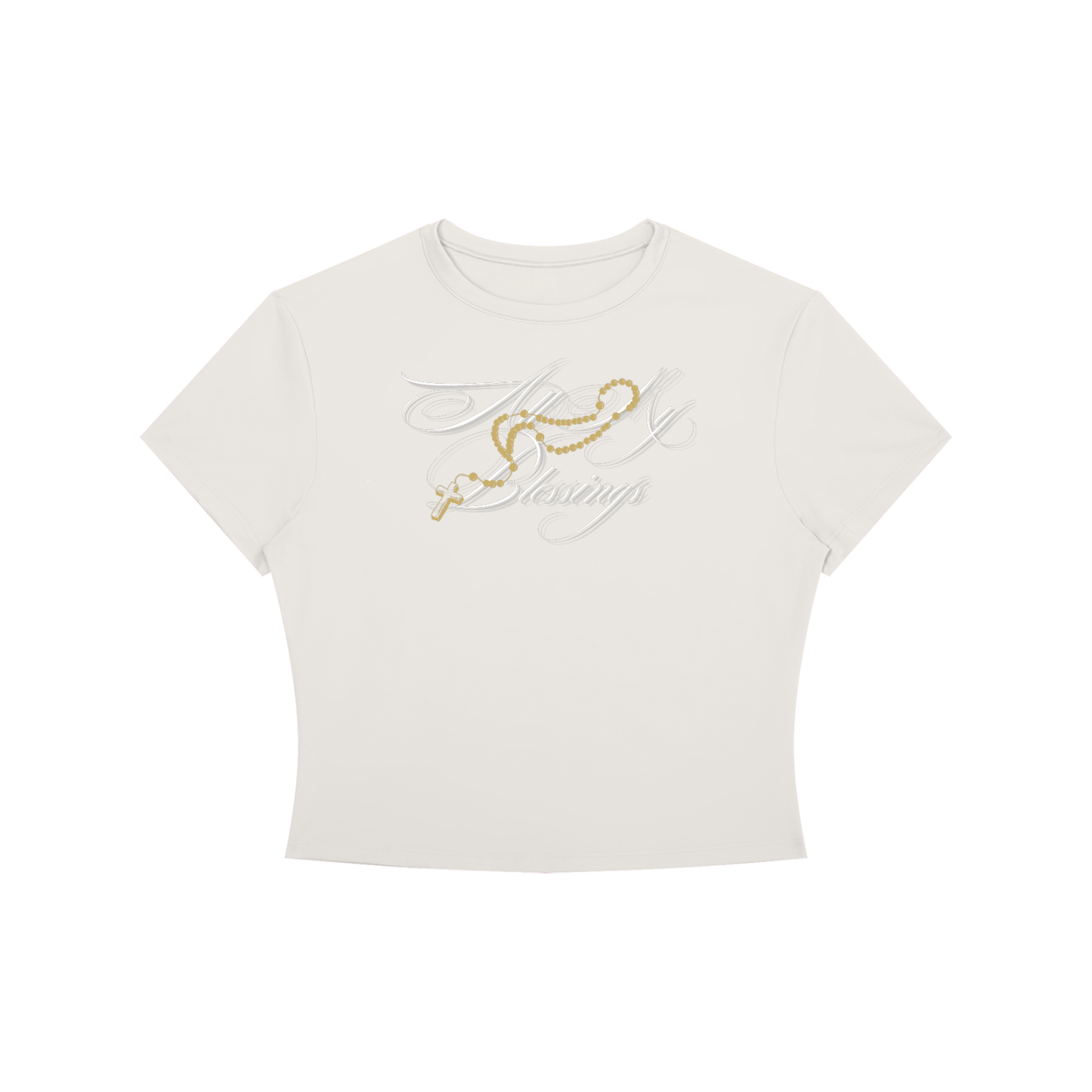 All My Blessings Crewneck Crop T-Shirt