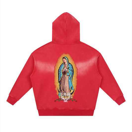 All My Blessings Sunfade Two-way Zipper Boxy Fleece Hoodie