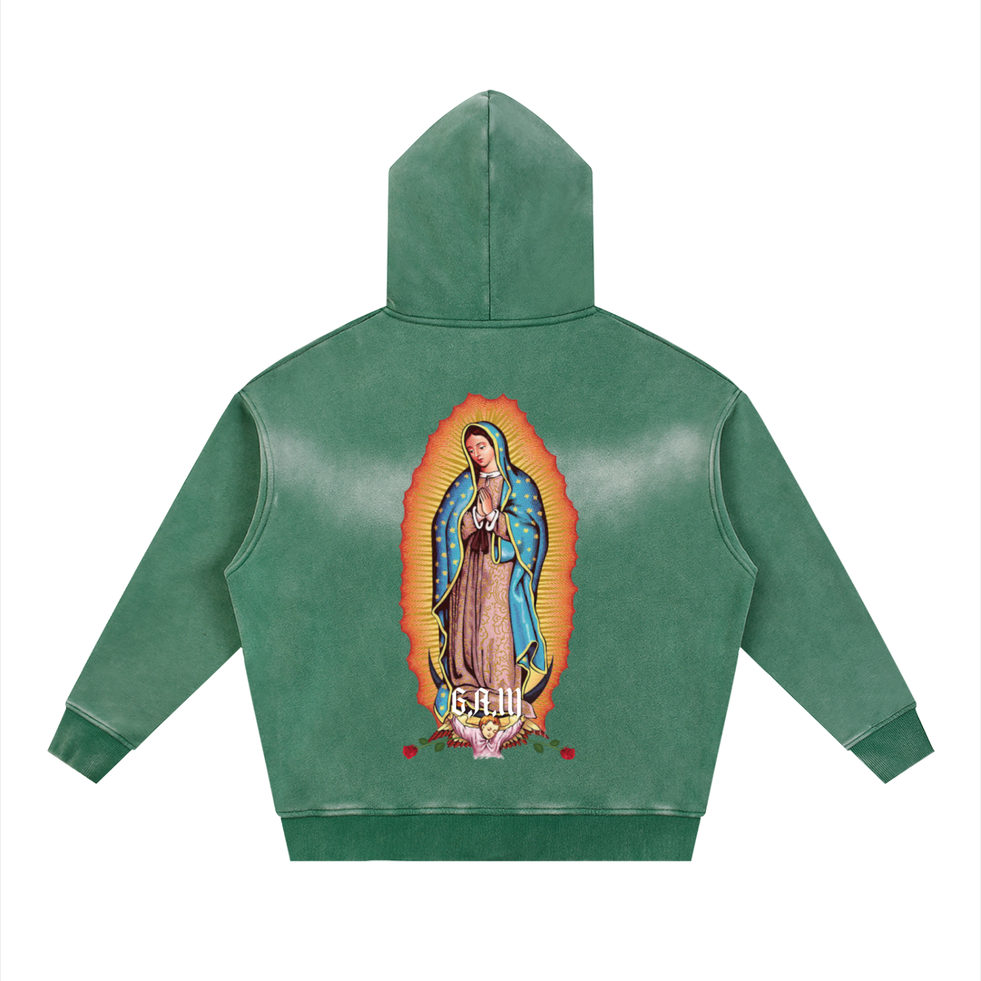 Sunfade Two-way Zipper Boxy Fleece Hoodie