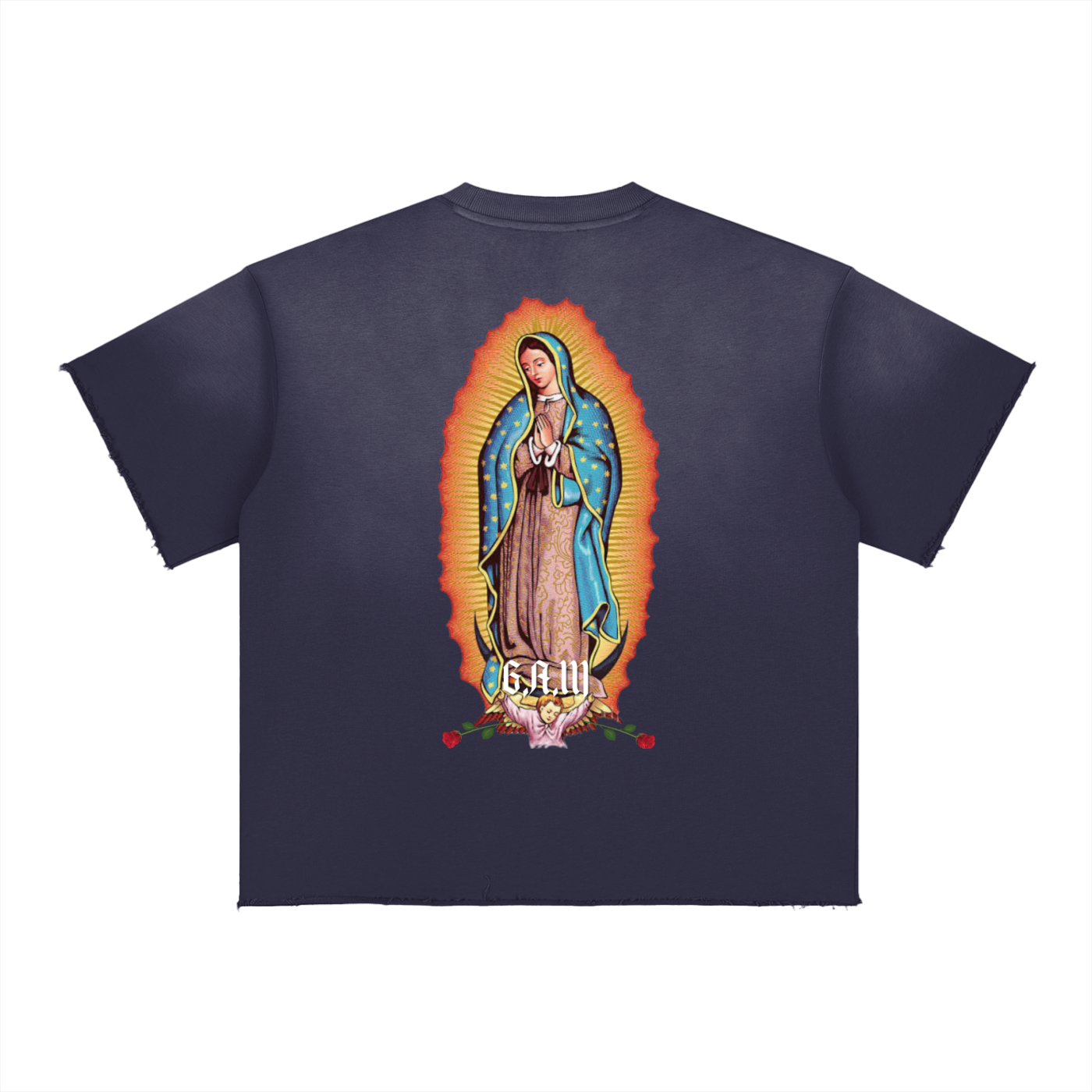 A.M.B Sun Fade Raw Edge T-Shirt